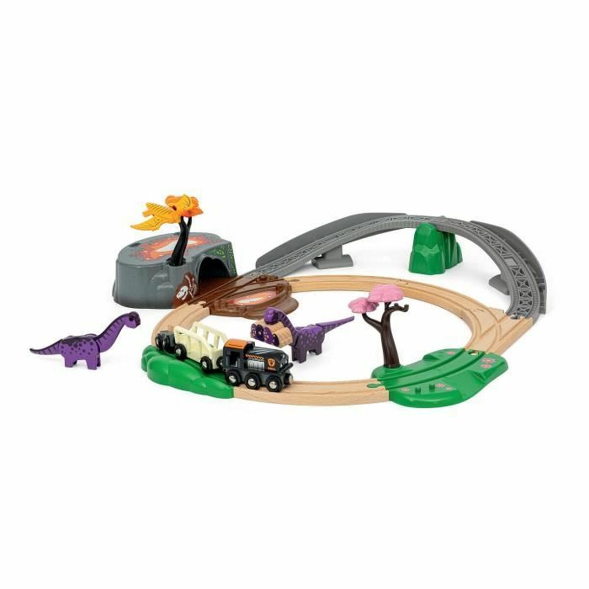 Cale ferată Brio Aventure Dinosaure